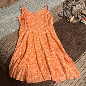 Orange Floral Sundress